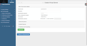 Create Virtual Server